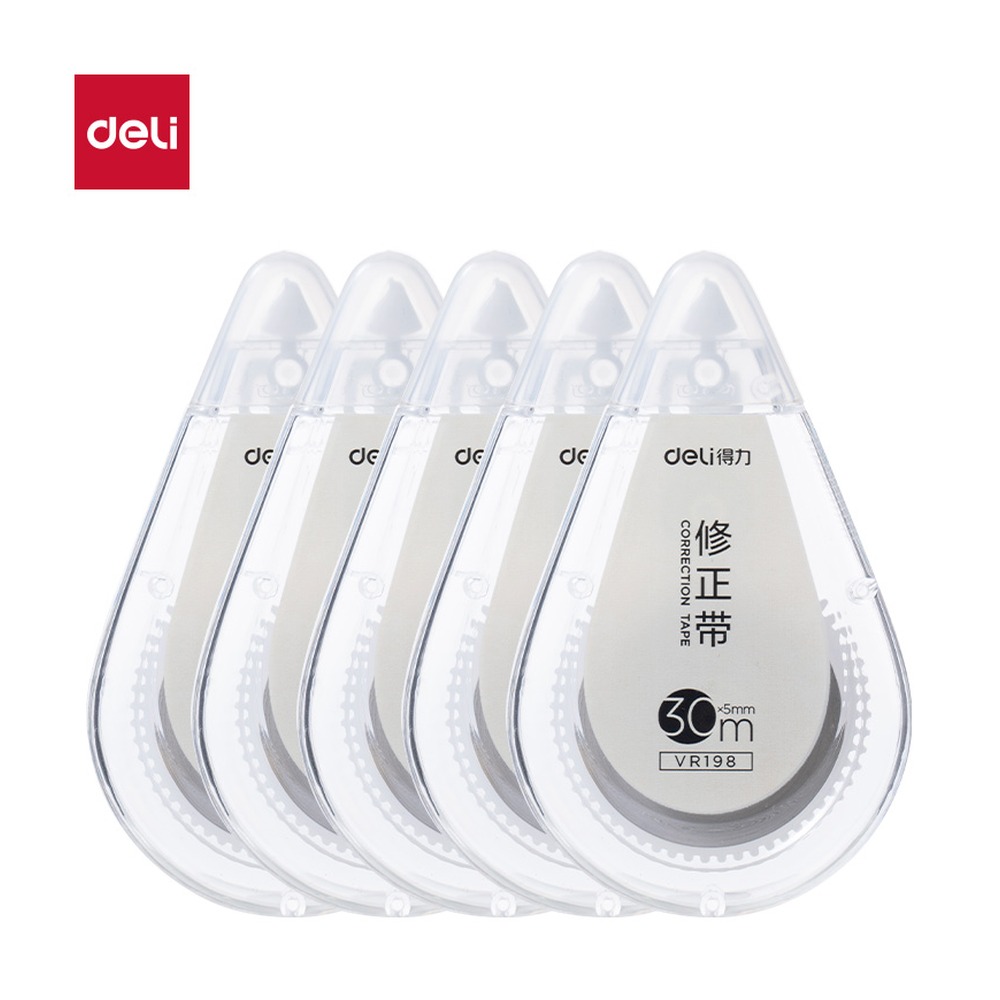 DELI/得力 修正带 VR198 颜色:透明；尺寸:5mm*150m；笔芯规格:5mm 单位:套