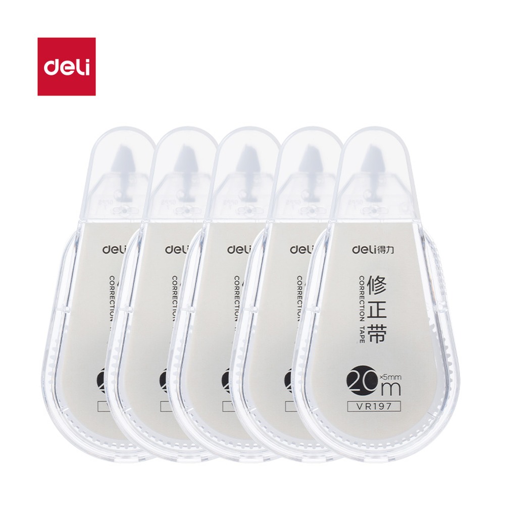 DELI/得力 修正带 VR197 颜色:透明；尺寸:5mm*100m；笔芯规格:5mm 单位:套