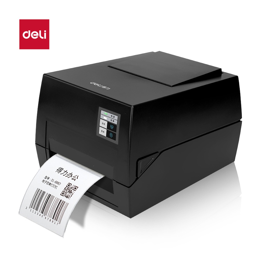 DELI/得力 热转印标签打印机 GE430T 颜色:黑色；尺寸:292*232*189mm；打印速度:127mm/s 单位:台