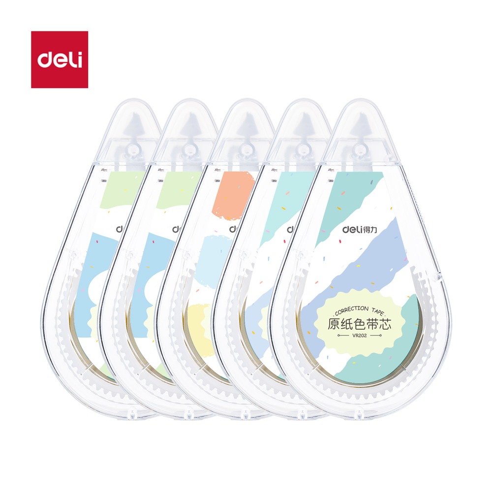 DELI/得力 修正带 VR202 颜色:混；尺寸:5mm*200m；笔芯规格:5mm 单位:套