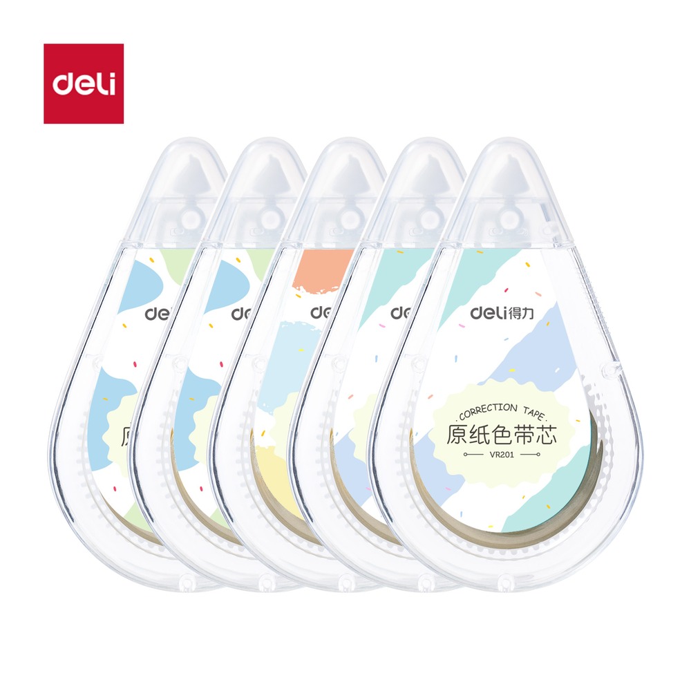 DELI/得力 修正带 VR201 颜色:混；尺寸:5mm*150m；笔芯规格:5mm 单位:套