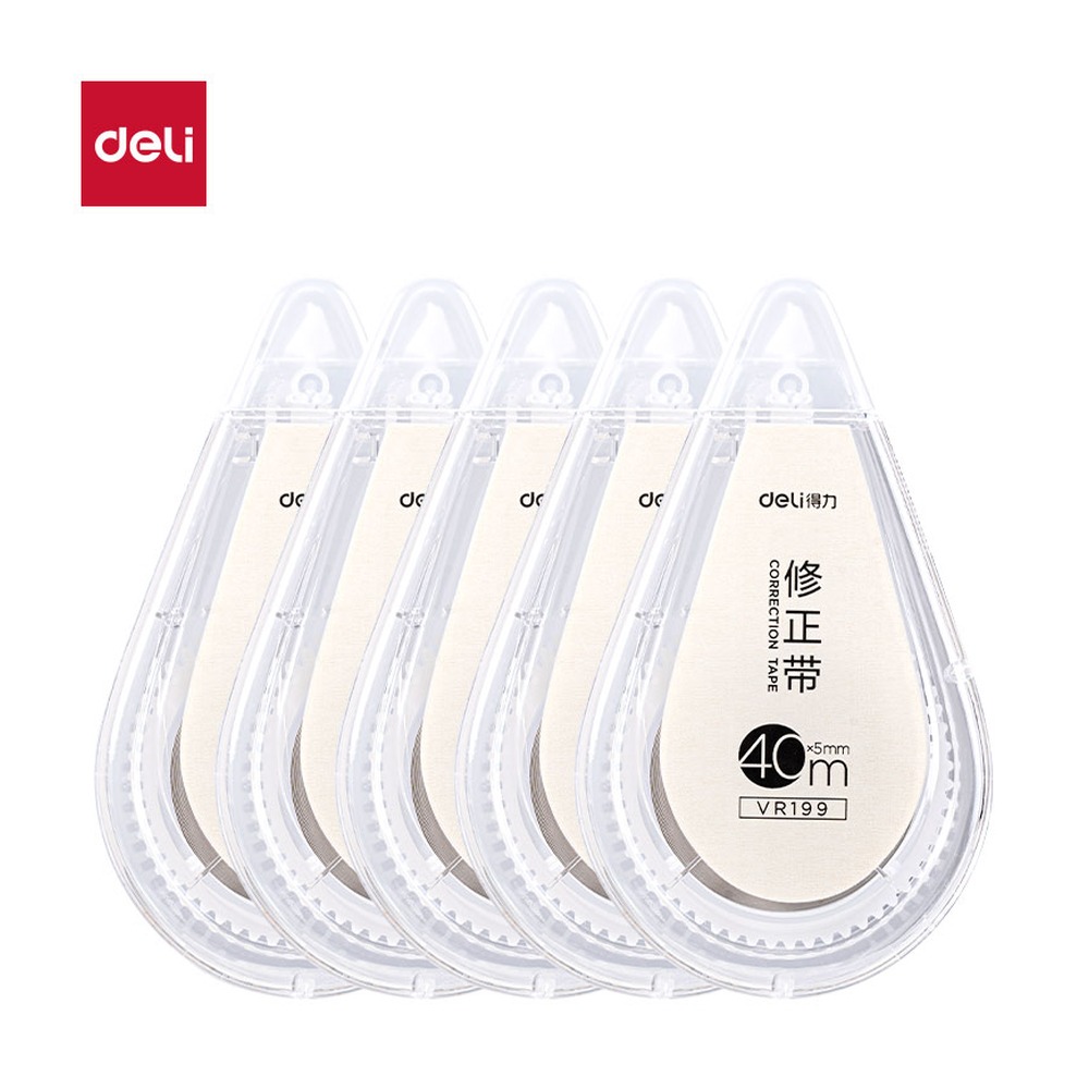 DELI/得力 修正带 VR199 颜色:透明；尺寸:5mm*200m；笔芯规格:5mm 单位:套