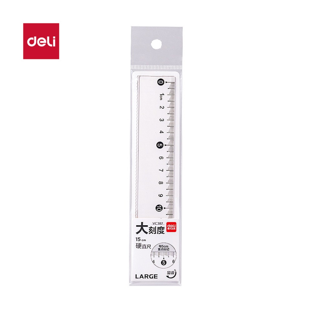 DELI/得力 拼多多直尺 VC387 颜色:混；尺寸:15cm 单位:套