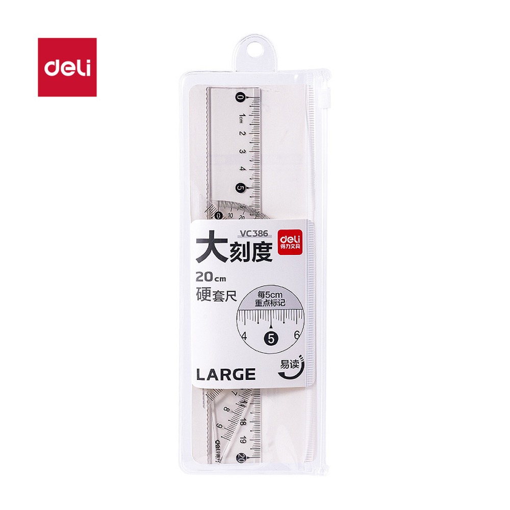 DELI/得力 拼多多套尺 VC386 颜色:混；尺寸:20cm 单位:套