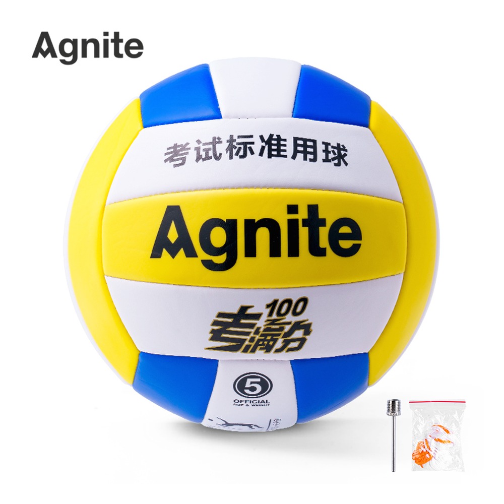 DELI/得力 考满分考试PVC排球 FD305 颜色:白+蓝+黄；材质:PVC；尺寸:5号 单位:个