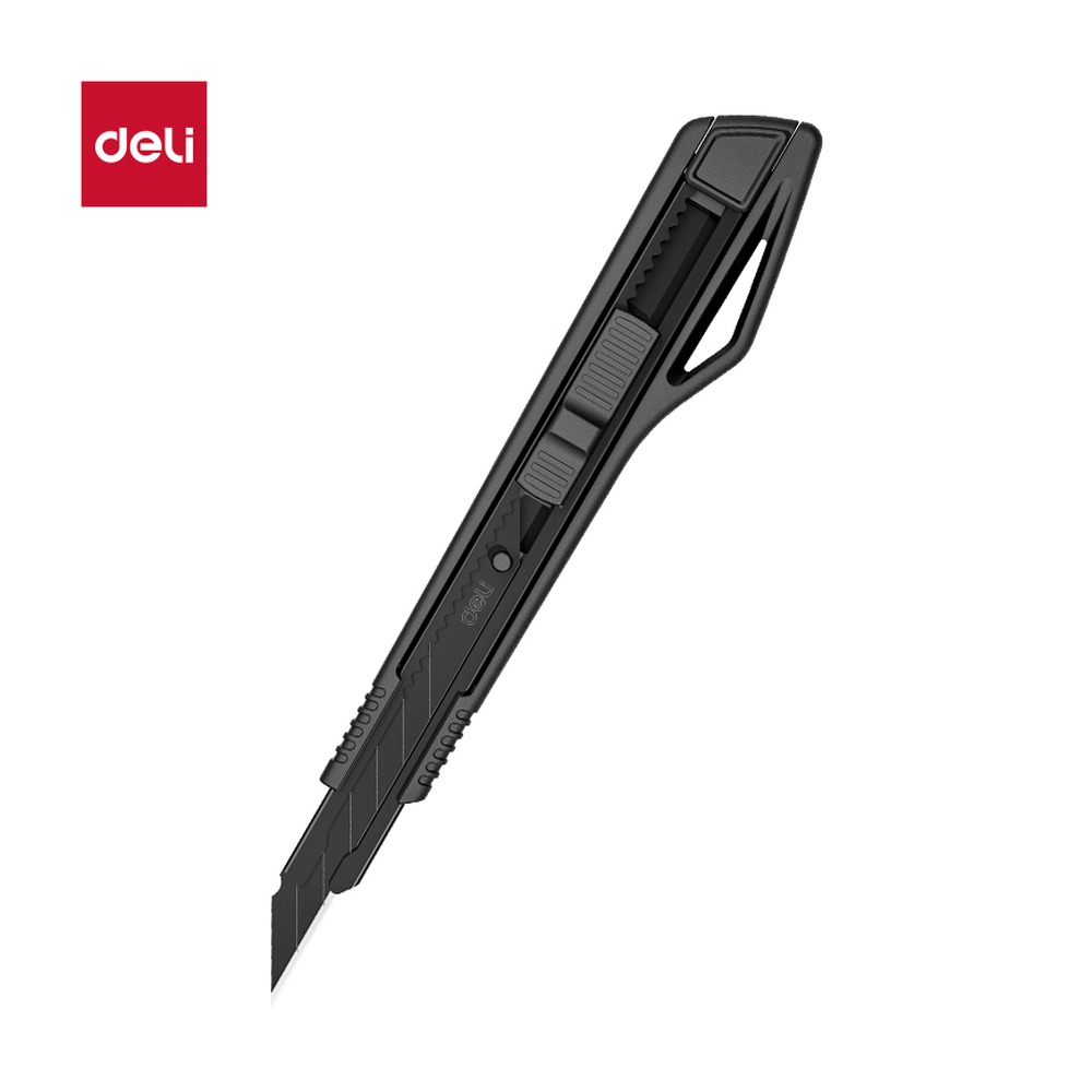 DELI/得力 美工刀30°SK5黑刃 TD225 颜色:黑色；尺寸:9mm；笔芯规格:9mm 单位:把