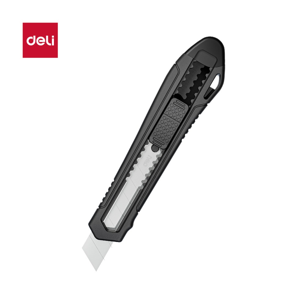 DELI/得力 美工刀60°SK5 TD524 颜色:黑色；尺寸:18mm；其他:60°SK5；笔芯规格:18mm 单位:把