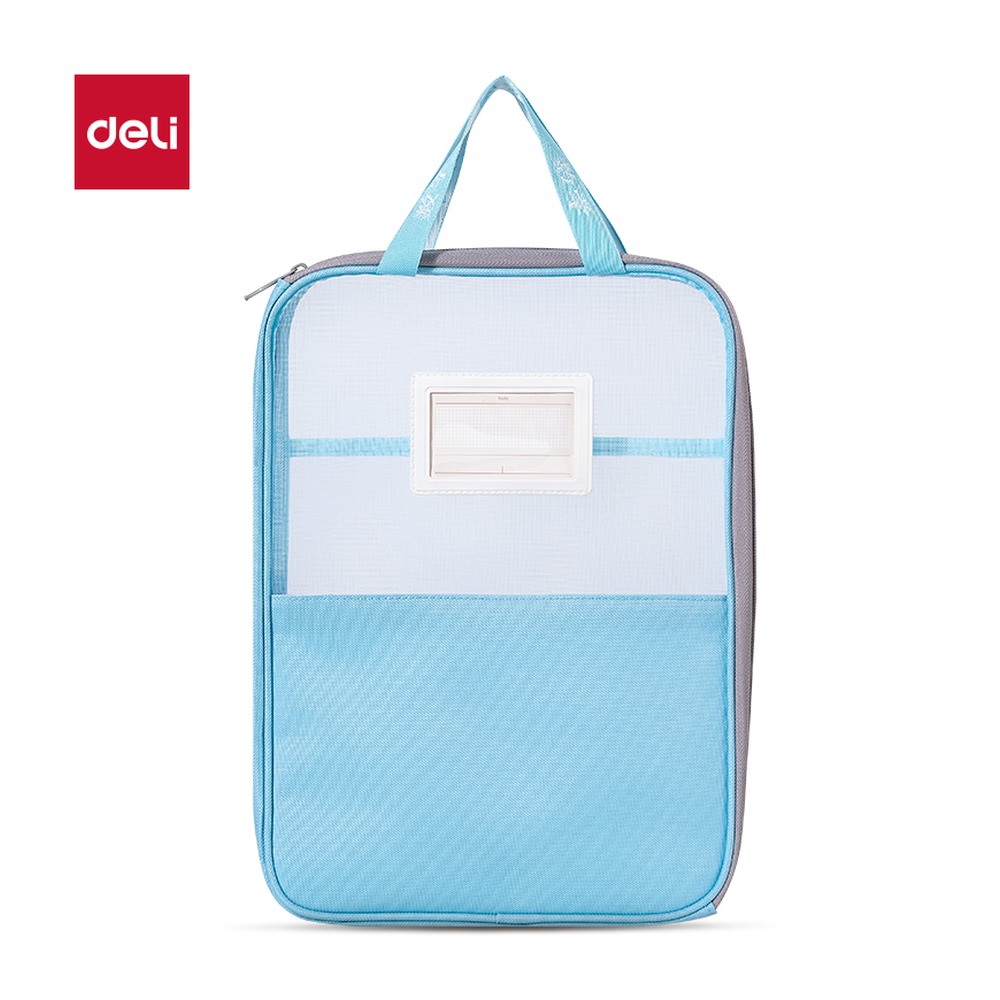 DELI/得力 A4L型网纱拉链袋 PP135 材质:PP；适用:A4 单位:个