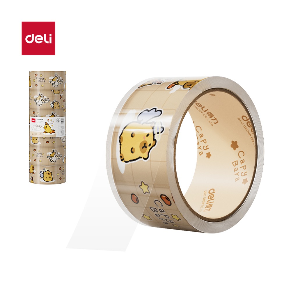 DELI/得力 封箱胶带 JD105A 规格:胶带颜色；尺寸:45mm*30；包装:6卷/筒；笔芯规格:45mm 单位:筒