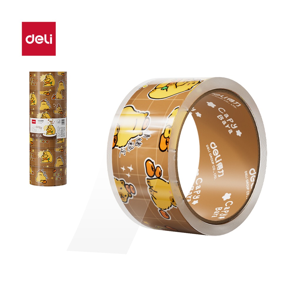 DELI/得力 封箱胶带 JD105B 规格:胶带颜色；尺寸:45mm*30；包装:6卷/筒；笔芯规格:45mm 单位:筒