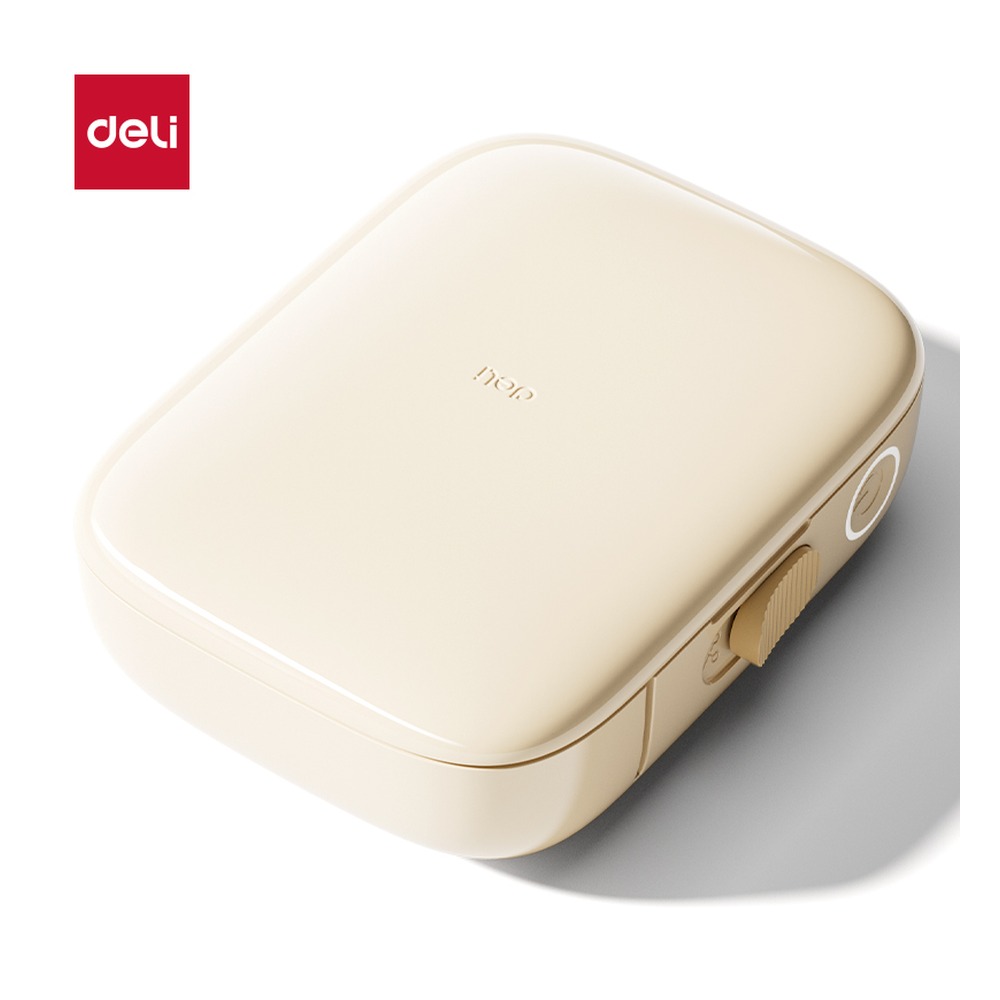 DELI/得力 Q10Pro家用标签打印机 Q10-Pro 颜色:SEA 奶油黄 TSX；尺寸:94mmx*71mmx*34.8mm；额定功率:7 w 单位:台