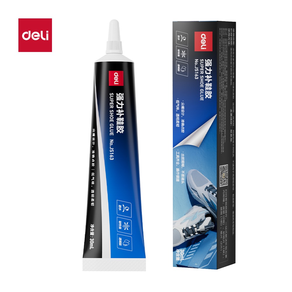 DELI/得力 强力补鞋胶 JS163 颜色:蓝；尺寸:30m；容量:30ml/支 单位:支
