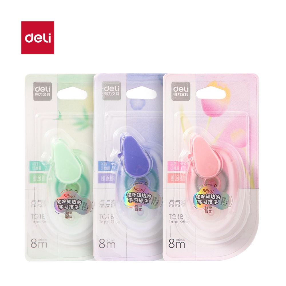 DELI/得力 点点胶 TG1B 颜色:混；尺寸:6mm*8m；笔芯规格:6mm 单位:个