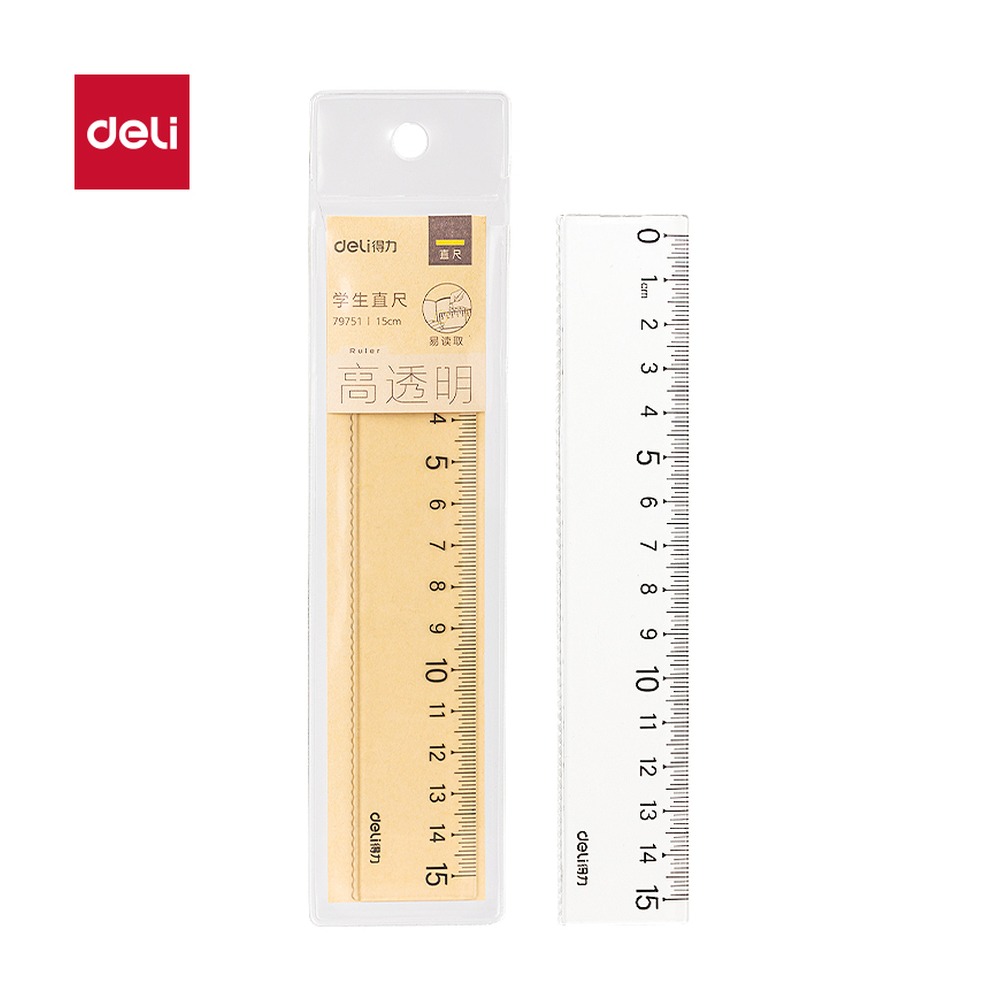 DELI/得力 直尺 79751 尺寸:15cm 单位:把