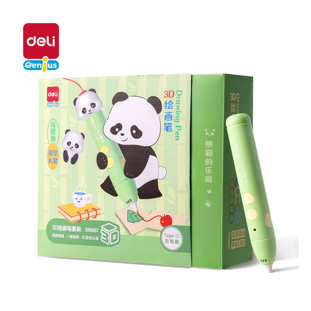 DELI/得力 熊猫3D绘画笔 XM861 颜色:混；适用:熊猫 单位:盒