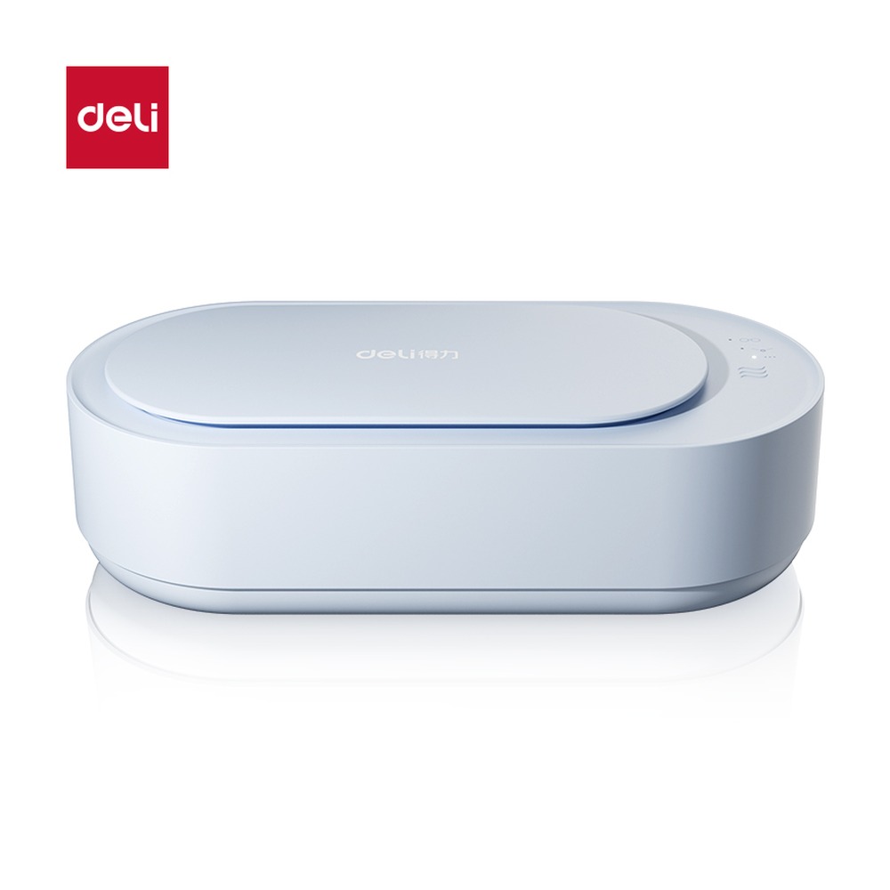 DELI/得力 超声波清洗机 PG661 颜色:晴空蓝；尺寸:208mm*98mm*61mm 单位:台