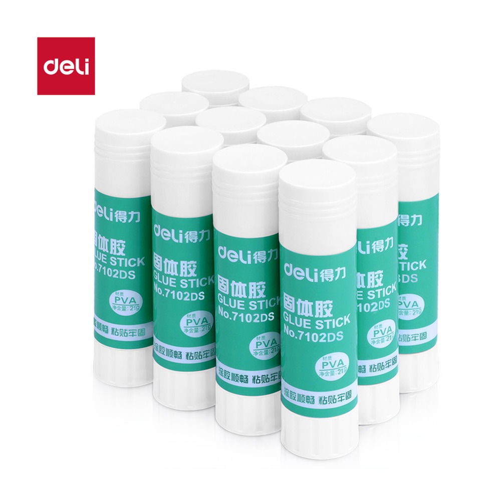 DELI/得力 固体胶PVA 7102DS 规格:21g/支；颜色:白色；尺寸:26x97 mm 单位:支