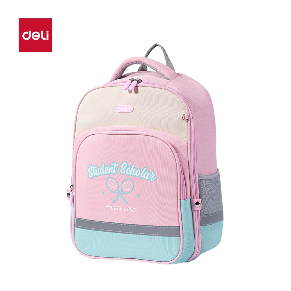 DELI/得力 出色系列小学生书包 BB195 颜色:粉色；适用:小学生 单位:个