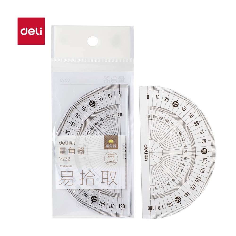 DELI/得力 量角器 V232 颜色:透明 单位:把
