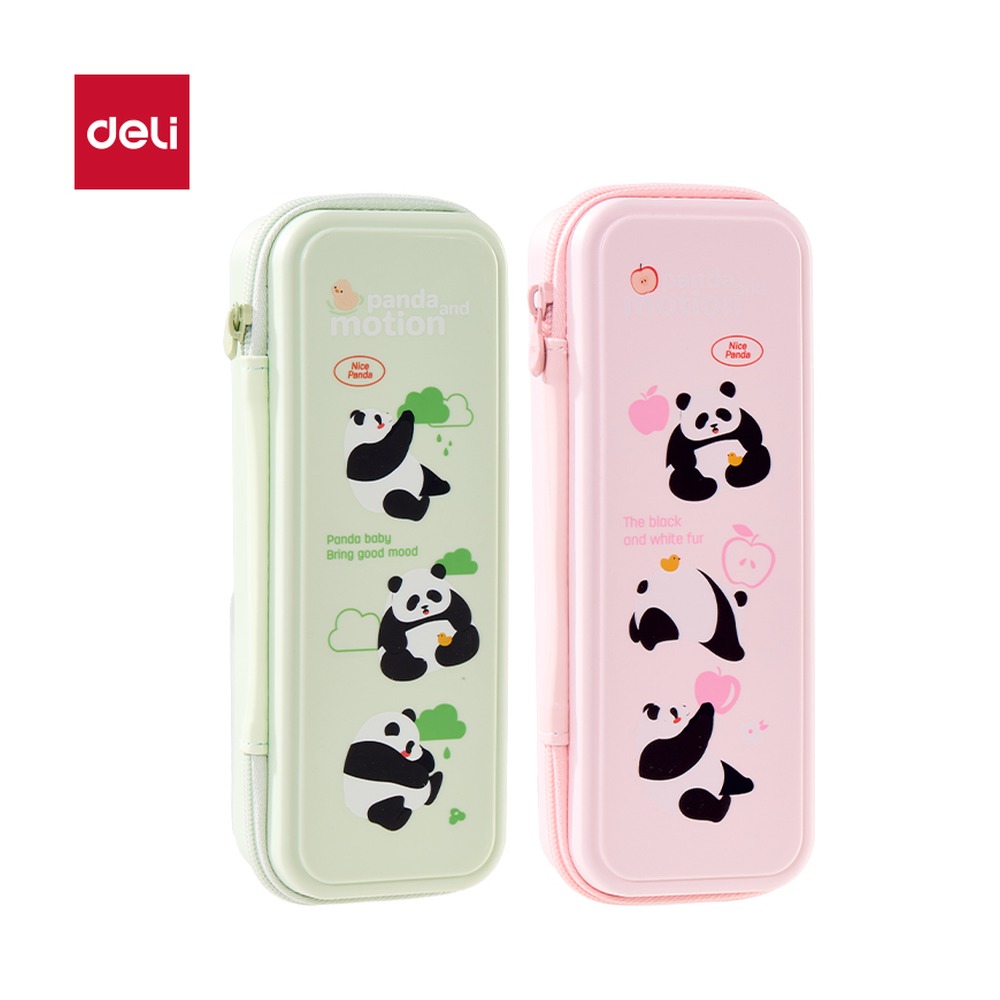 DELI/得力 熊猫系列PP文具盒 XM751 材质:PP 单位:个