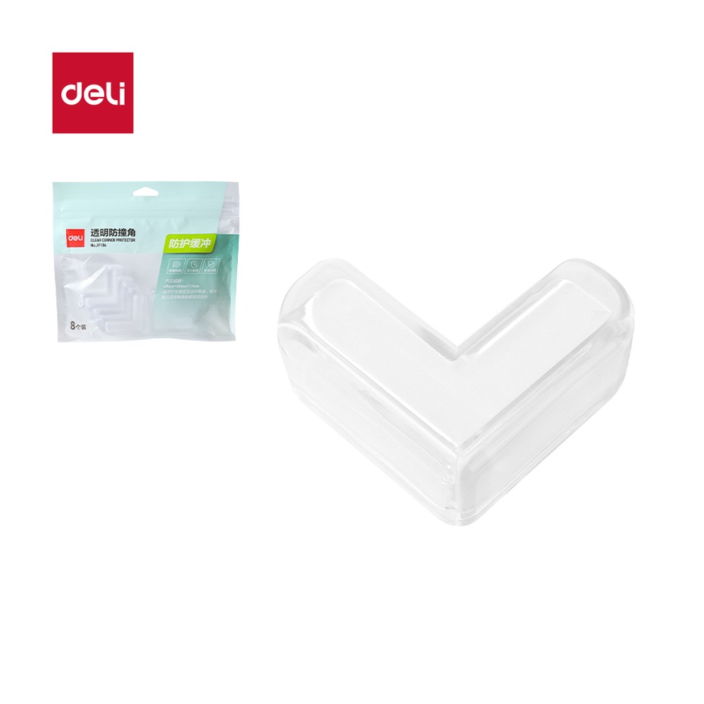 DELI/得力 防护条 JF106 颜色:透明；尺寸:40mm*40mm*15mm；包装:8个/袋；笔芯规格:40mm/15mm 单位:袋