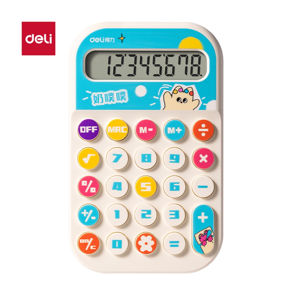 DELI/得力 计算器便携计算器 TE11 颜色:蓝色；额定功率:25008 W 单位:台