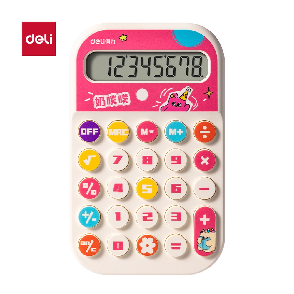 DELI/得力 计算器便携计算器 TE11 颜色:粉色；额定功率:25008 W 单位:台