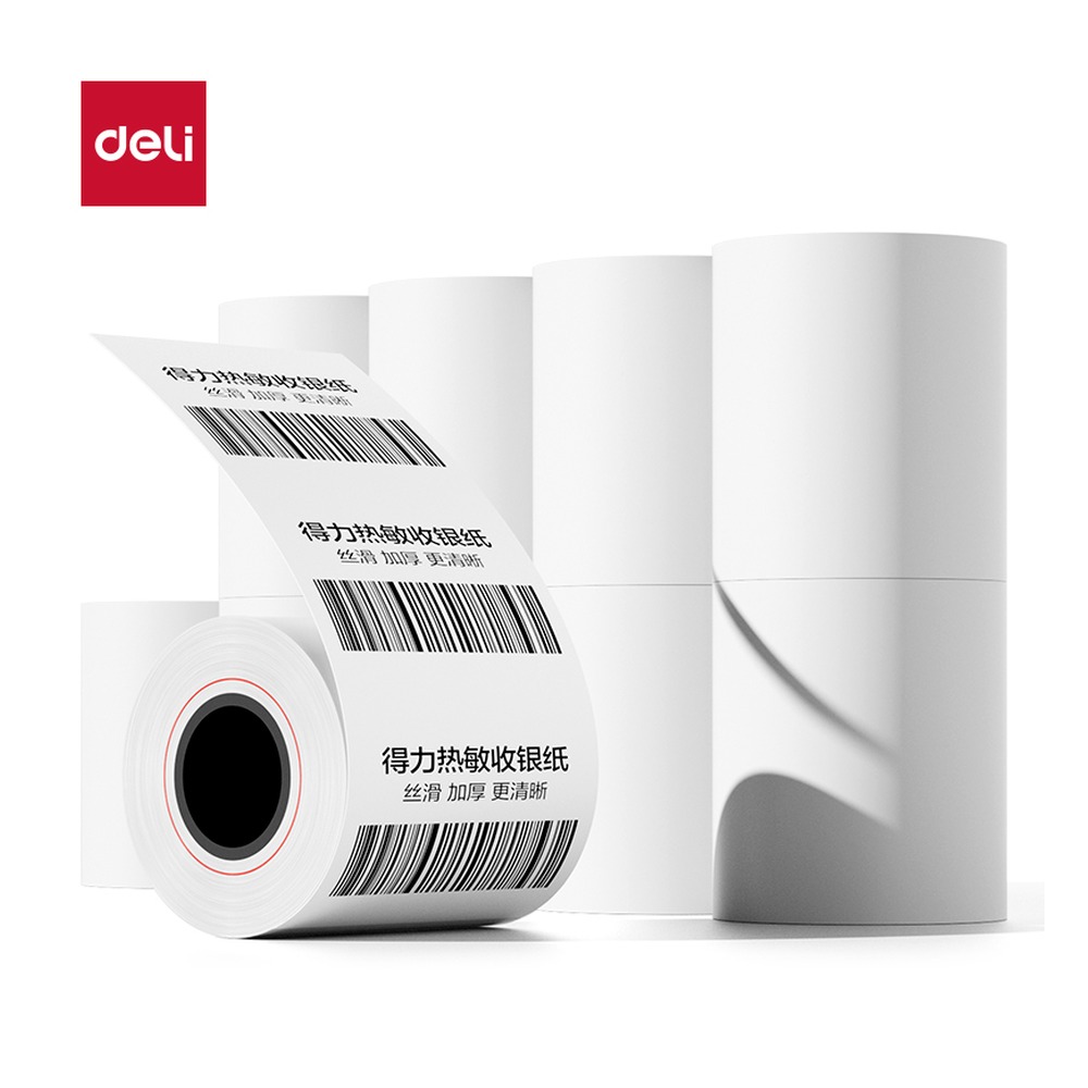 DELI/得力 塞纳河实惠装收银纸型 ZS600 颜色:混；尺寸:57*50；包装:10卷/包 单位:包