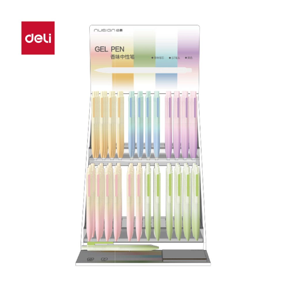 DELI/得力 按动纽赛中性笔 SG986 颜色:黑色；尺寸:0.5mm；笔芯规格:0.5mmST头 单位:套