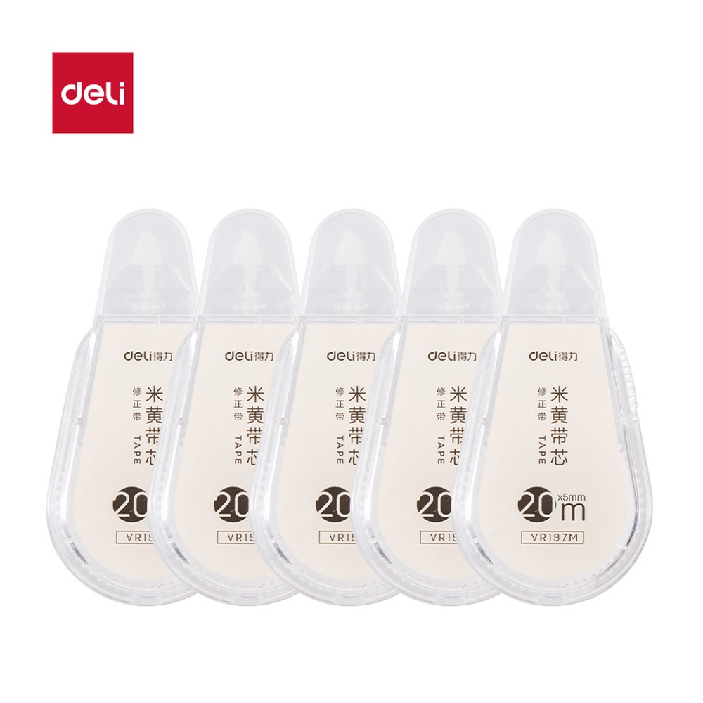 DELI/得力 修正带 VR197M 颜色:透明；尺寸:197M；笔芯规格:5mm 单位:套
