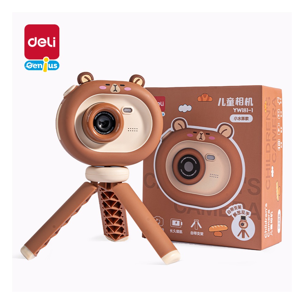 DELI/得力 儿童相机卡皮巴拉款 YW181-1 颜色:混；尺寸:136.4*162.4*58.5mm 单位:盒