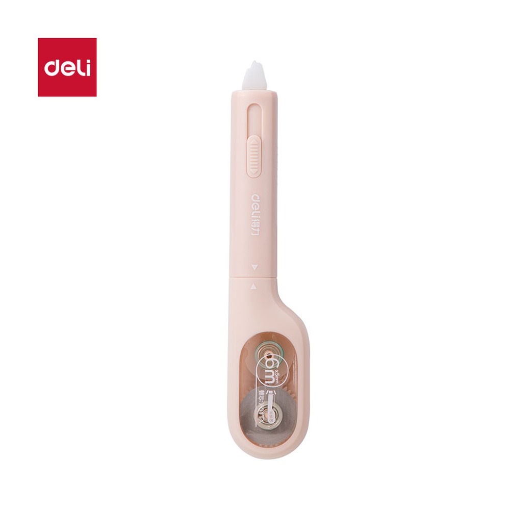 DELI/得力 修正带 X01A 颜色:浅粉；尺寸:5mm*6m；其他:5mm*6m；笔芯规格:5mm 单位:个
