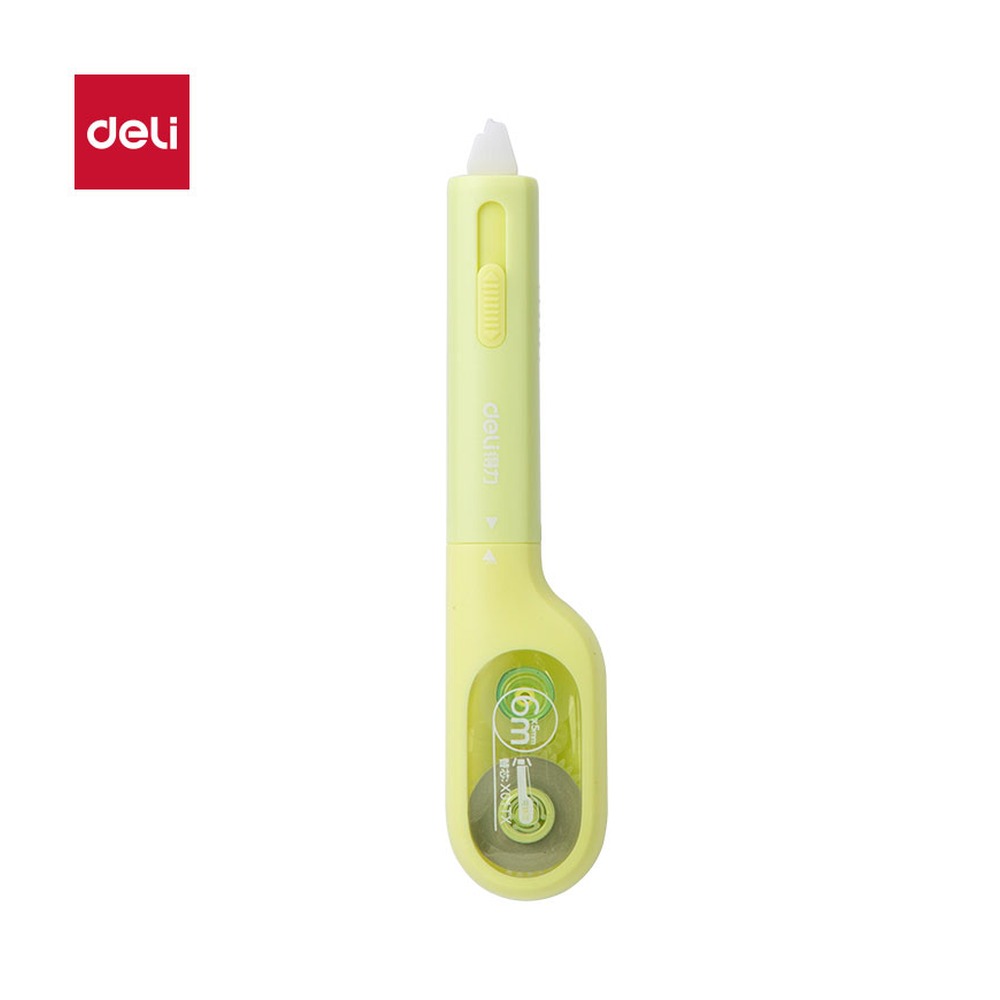 DELI/得力 修正带 X01A 颜色:绿色；尺寸:5mm*6m；其他:5mm*6m；笔芯规格:5mm 单位:个