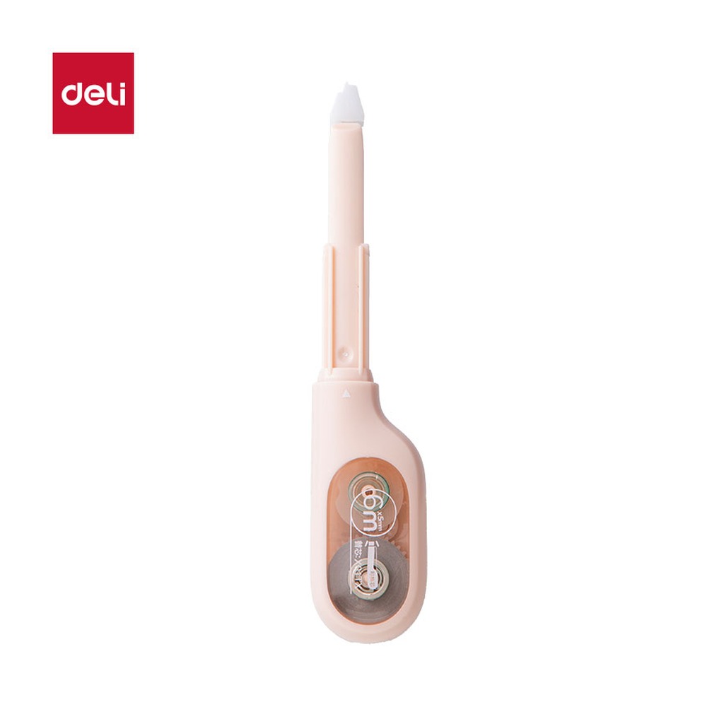 DELI/得力 修正带 X01TX 颜色:浅粉；尺寸:5mm*6m；其他:5mm*6m；笔芯规格:5mm 单位:个