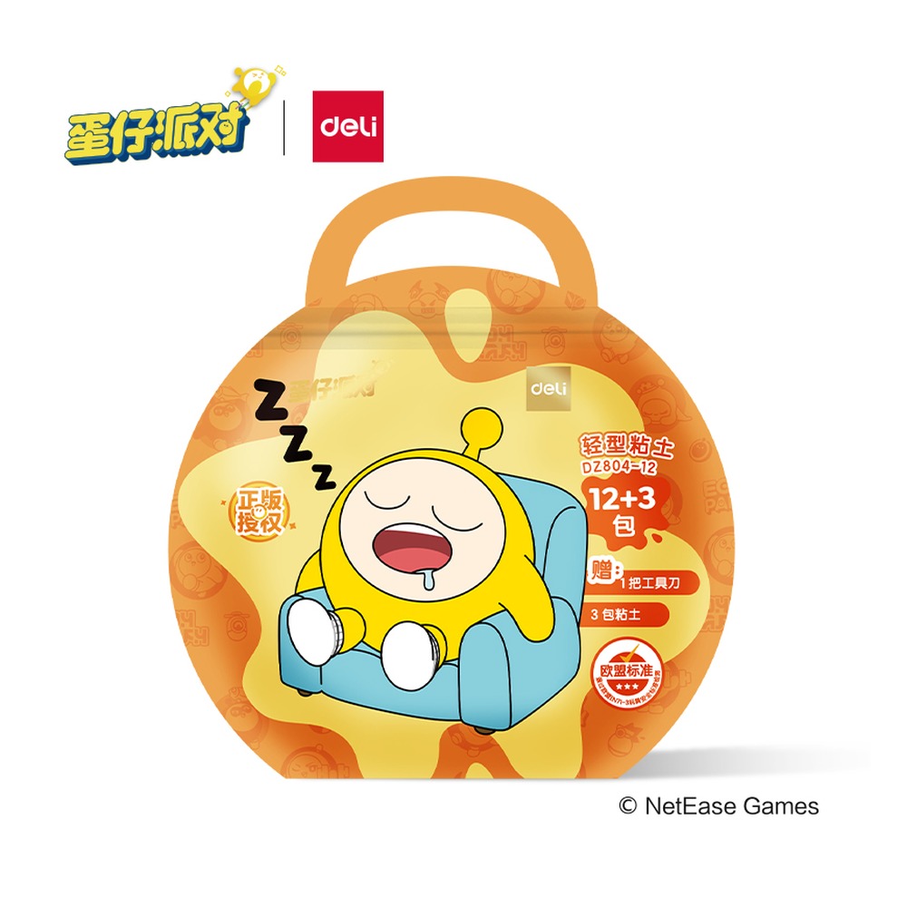 DELI/得力 蛋仔派对粘土+ DZ804-12 颜色:混 单位:袋