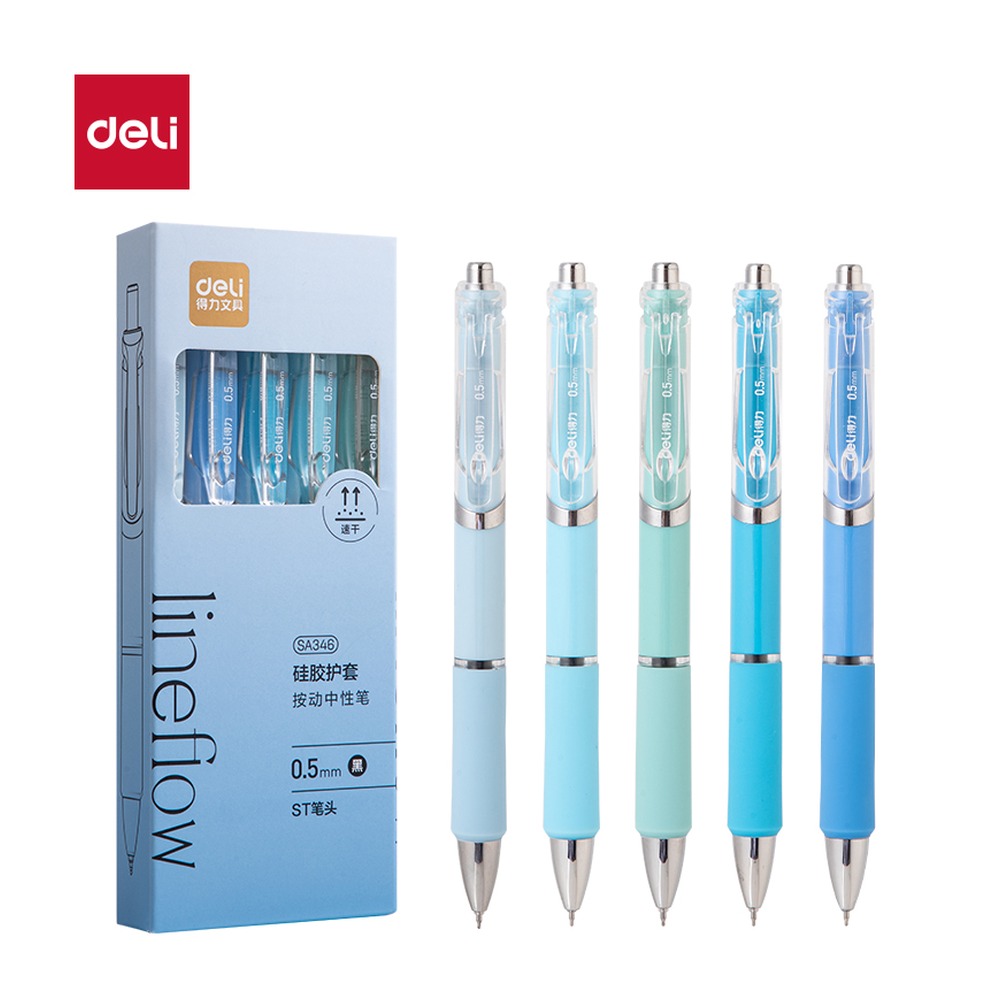 DELI/得力 按动个人型中性笔速干 SA346 颜色:黑；尺寸:0.5mm 单位:支
