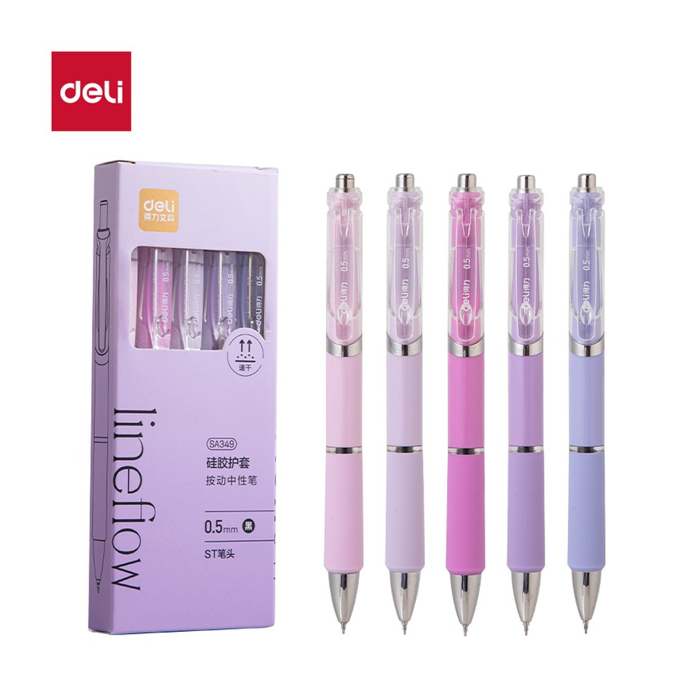 DELI/得力 按动个人型中性笔速干 SA349 颜色:黑；尺寸:0.5mm；笔芯规格:0.5mm 单位:支
