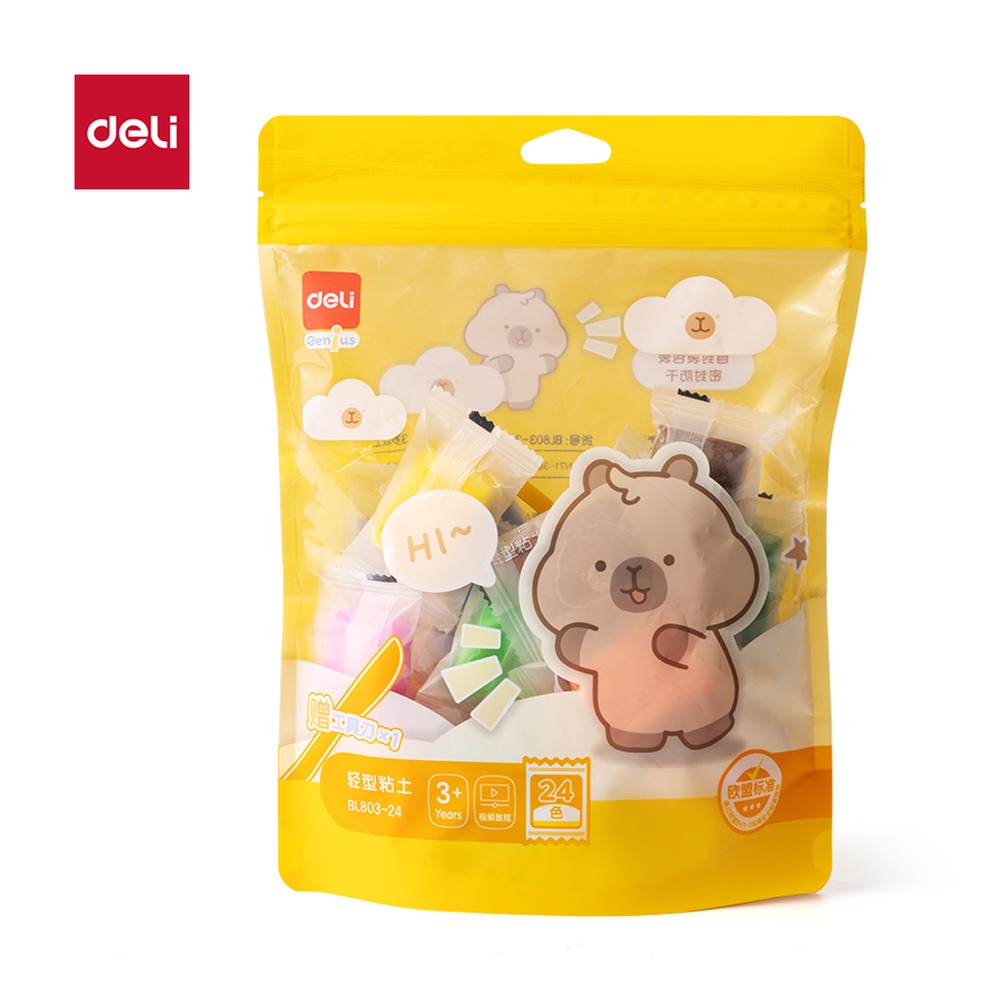 DELI/得力 卡皮巴拉粘土 BL803-24 颜色:混；包装:袋 单位:袋