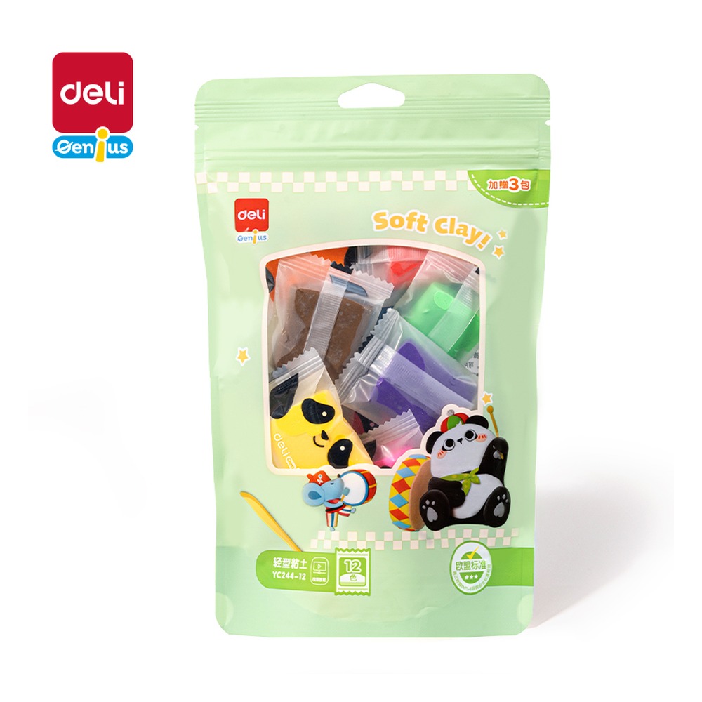 DELI/得力 粘土 YC244-12 颜色:混；包装:袋 单位:袋