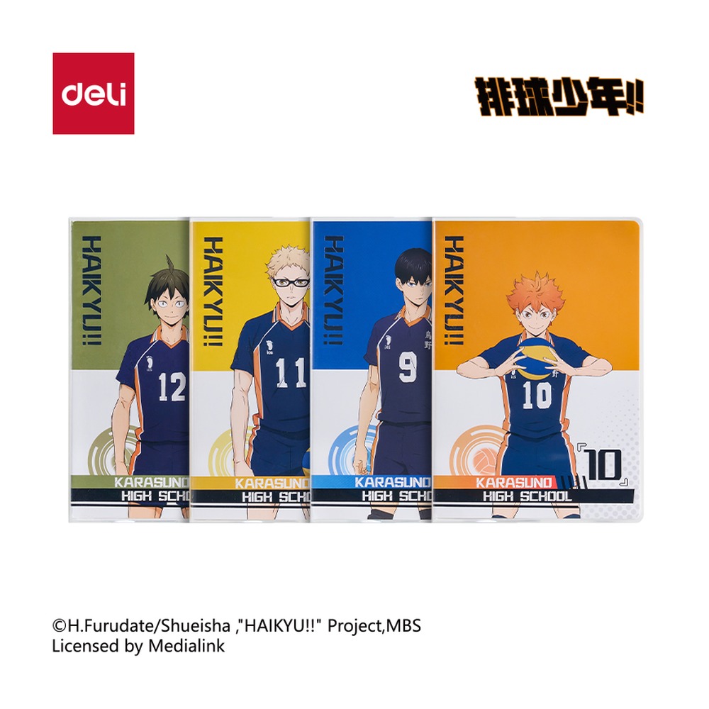 DELI/得力 排球少年胶套本 SN203 颜色:混；其他:72张 单位:本