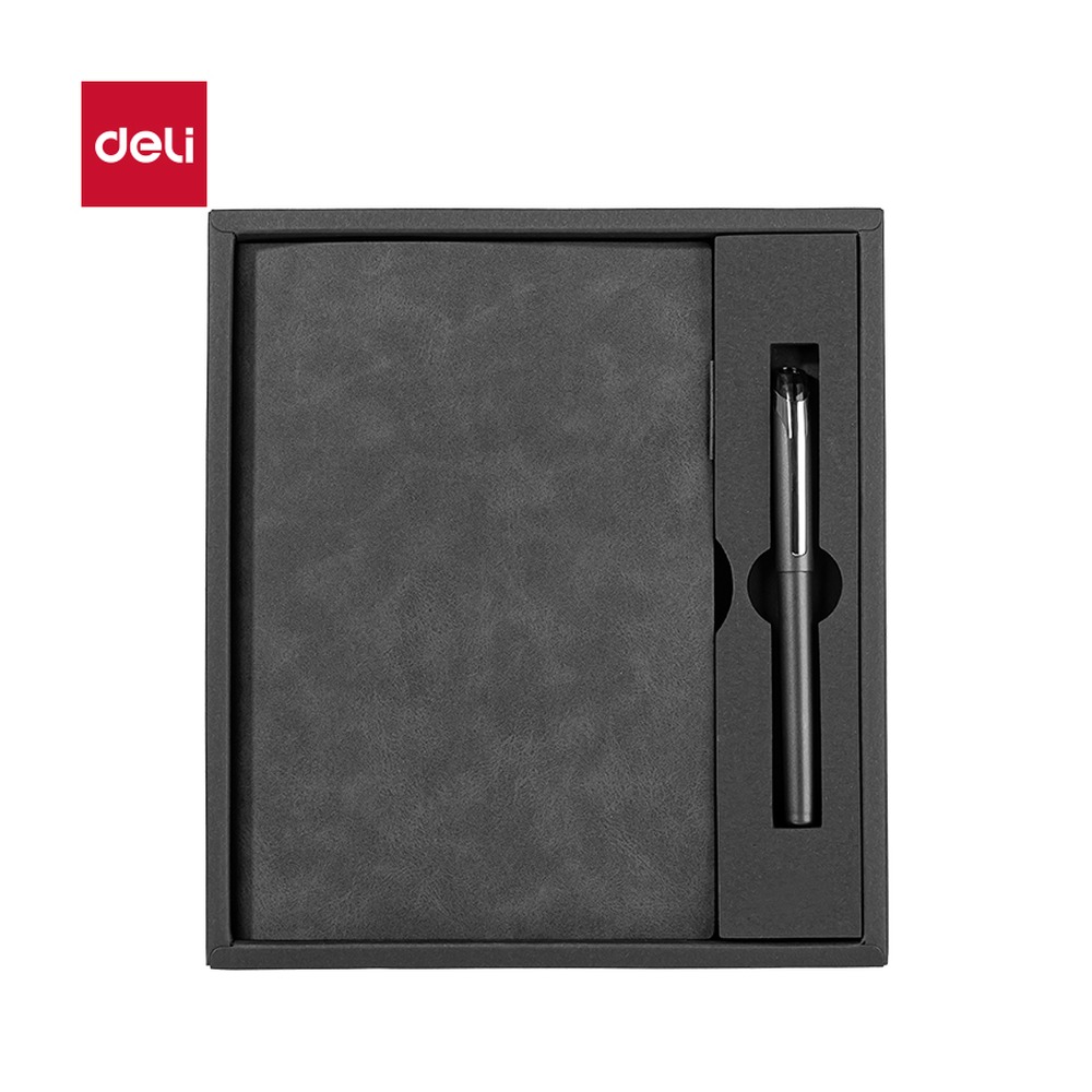 DELI/得力 皮面本A5 BP82 颜色:黑色；尺寸:143mm；笔芯规格:143mm 单位:盒
