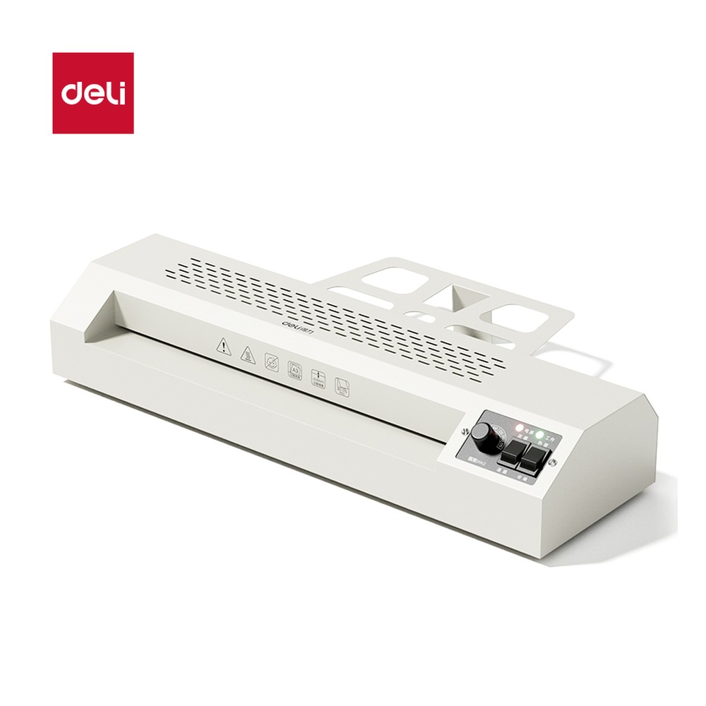 DELI/得力 塑封机 GQ600 颜色:浅灰；尺寸:450mm*137mm*85mm；额定电压:220V~/50Hz；额定功率:405w 单位:台