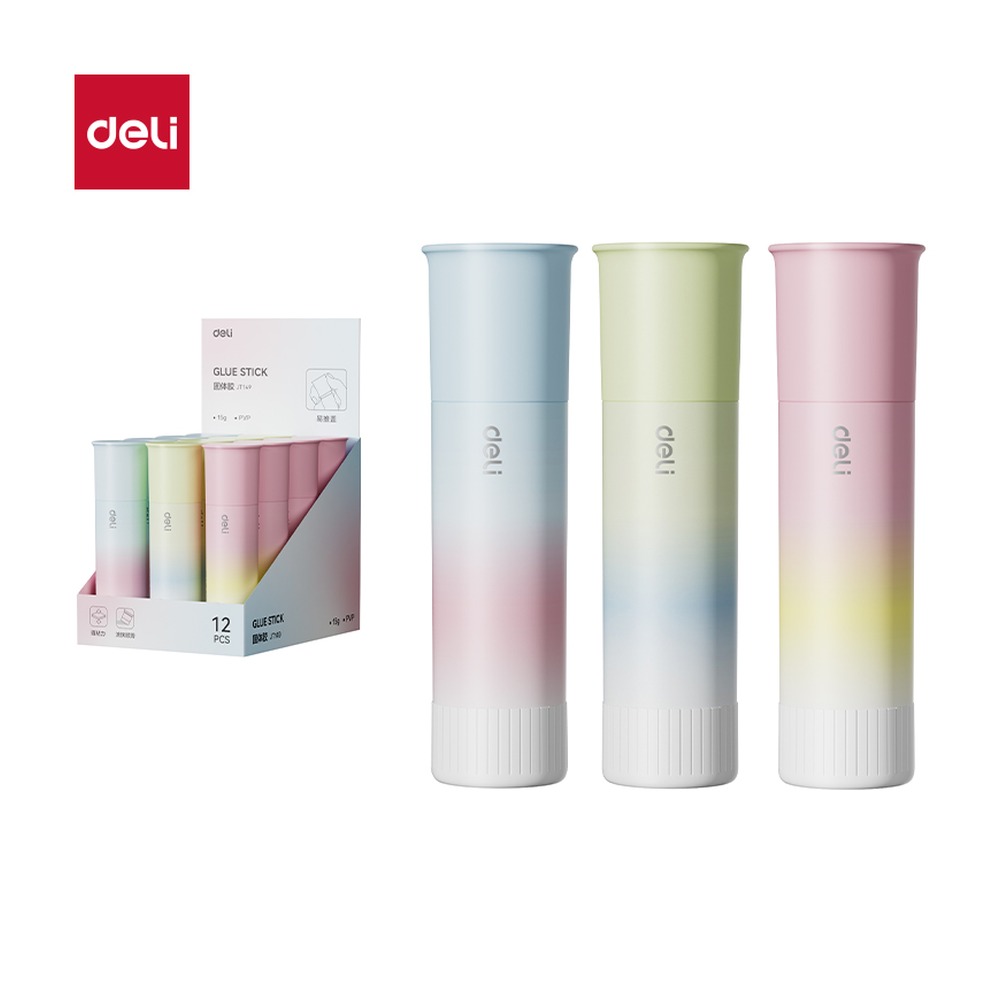 DELI/得力 易推盖系列PVP固体胶 JT149 颜色:混；克重:15g 单位:支