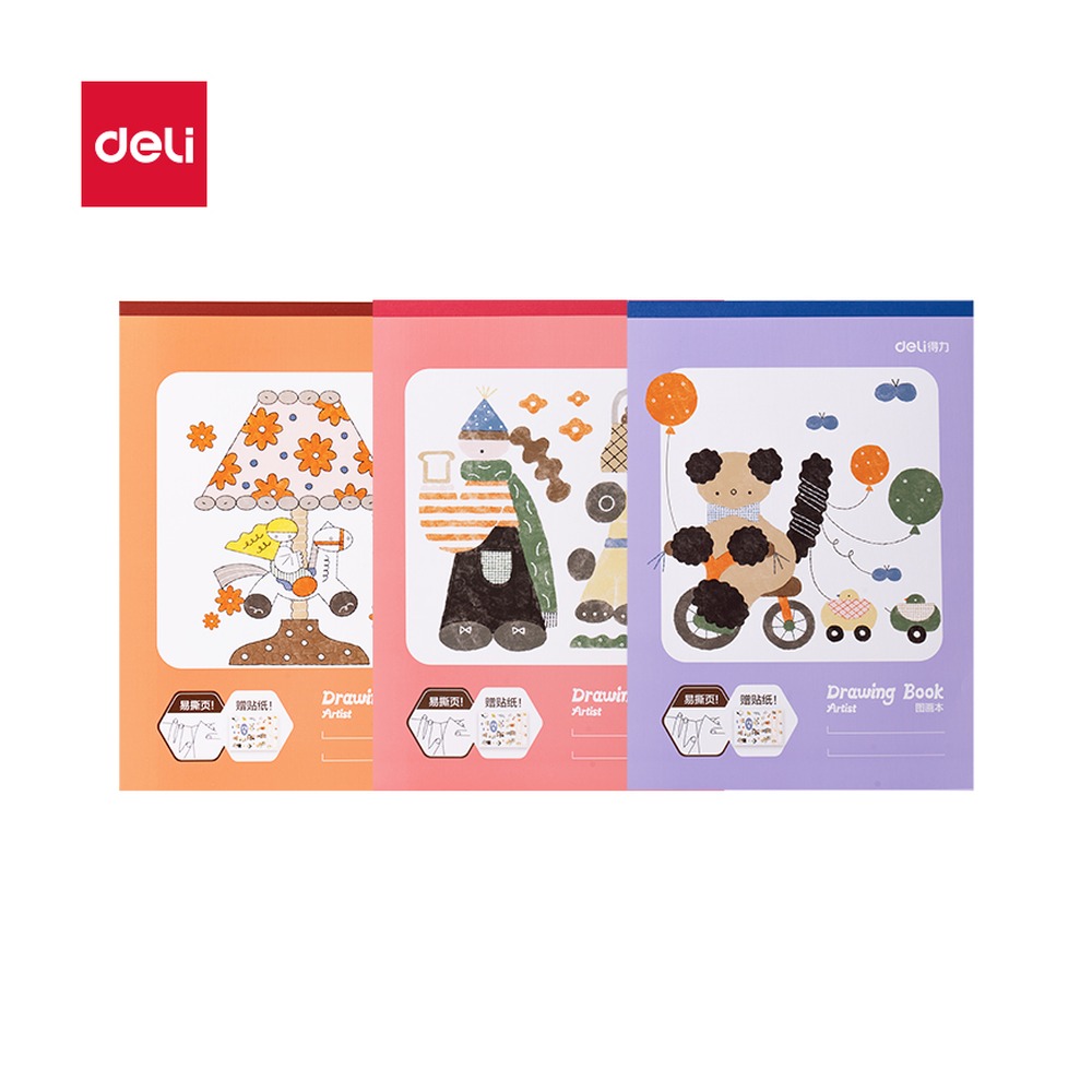 DELI/得力 图画本 BE26-B 颜色:混；尺寸:290mm；纸张规格:26张 单位:本