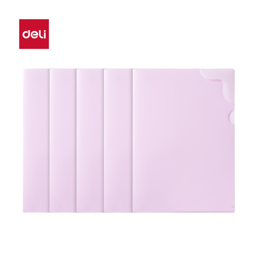 DELI/得力 包角单入文件套 PP508 材质:PP；包装:5个/包 单位:包