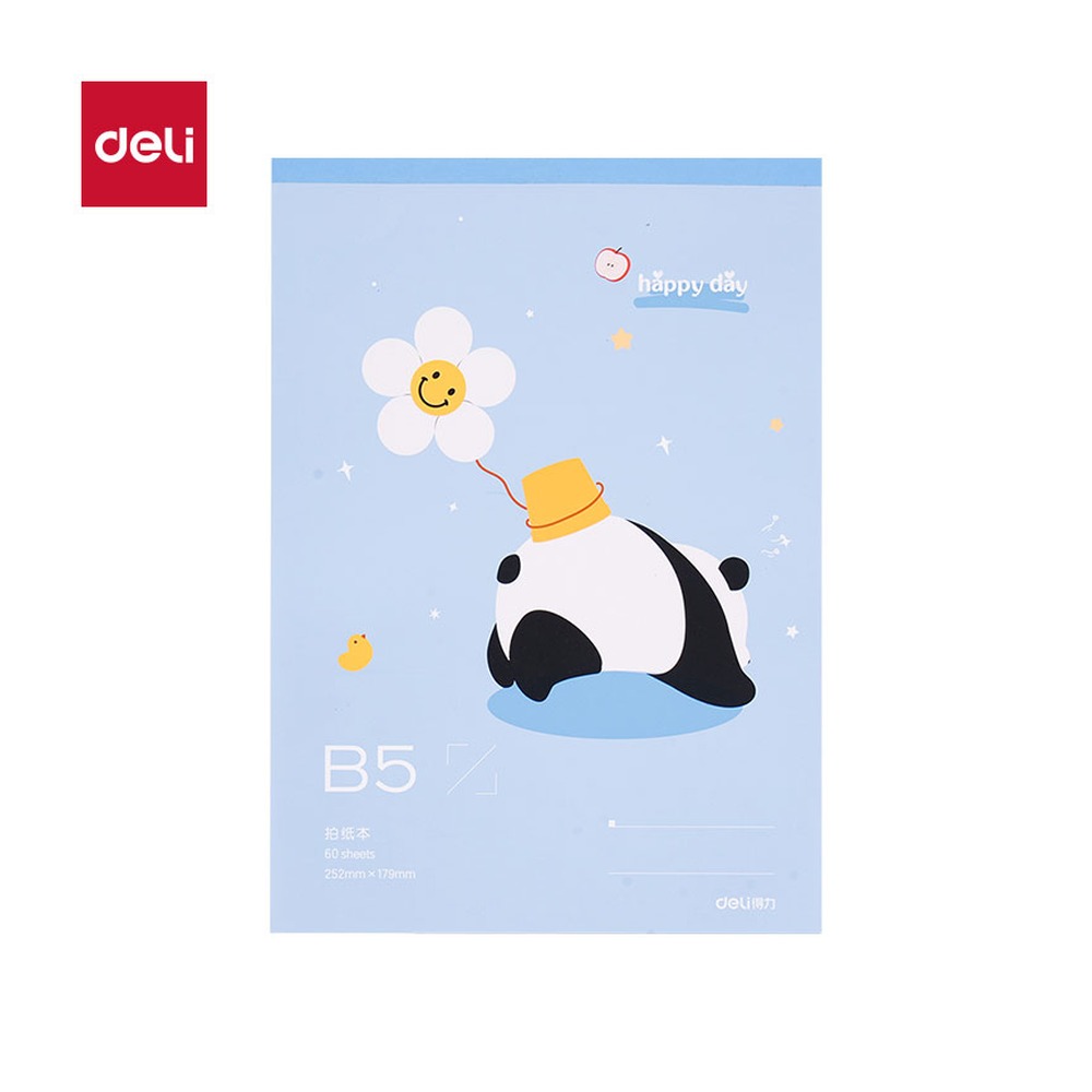 DELI/得力 熊猫拍纸本 XM202 尺寸:B5；纸张规格:B5 单位:本