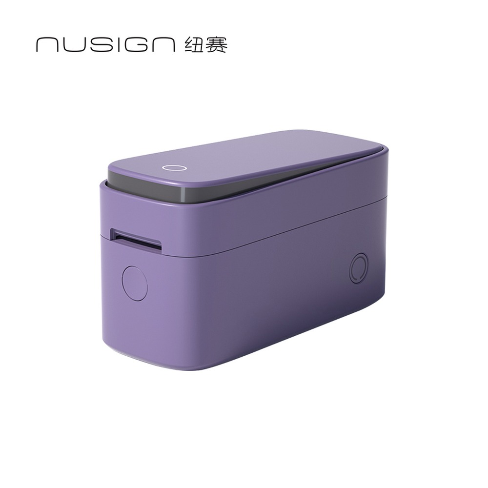 DELI/得力 半寸标签机高清款自动切纸 NS693-Q3 颜色:紫色；尺寸:(100*45*55)mm；电池容量:1000mAh；结构:高清款、自动切纸 单位:台