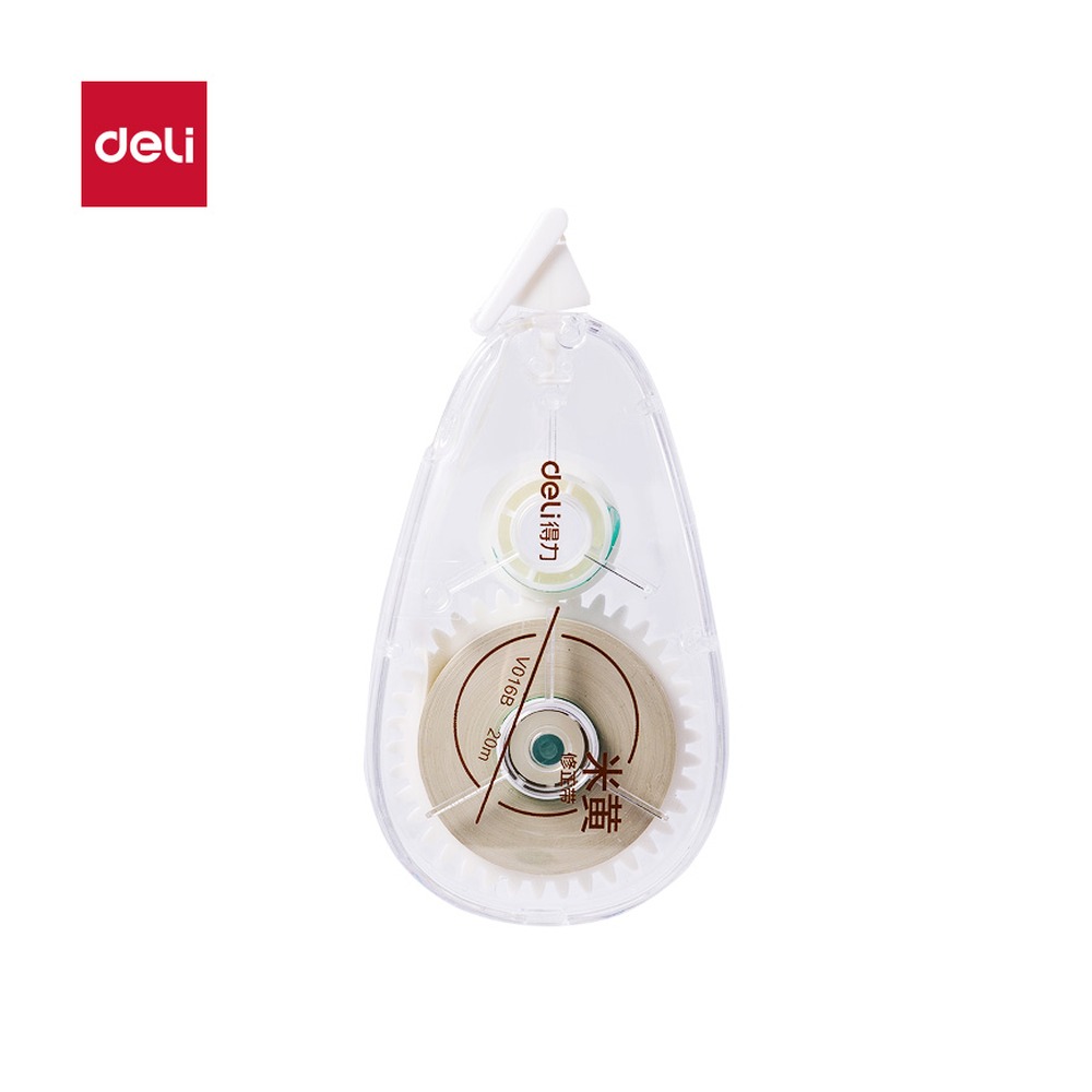 DELI/得力 修正带 V016B 规格:带芯颜色；颜色:透明本色；尺寸:5mm*20m；其他:5mm*20m；笔芯规格:5mm 单位:个