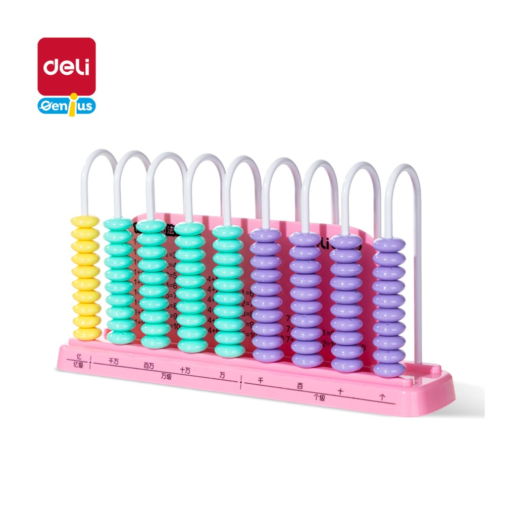 DELI/得力 9行计数器 YX608 颜色:粉色；结构:9行 单位:盒