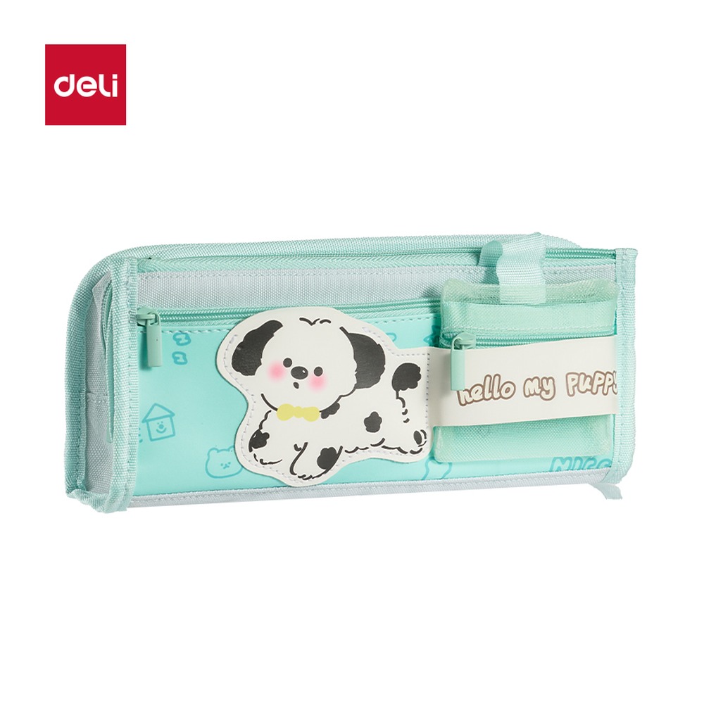 DELI/得力 腊肠小狗复合式笔袋 BC462 颜色:蓝 单位:个